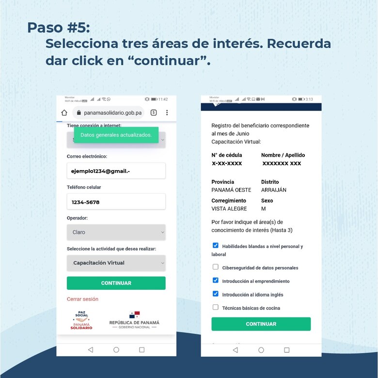 Estos son los seis pasos a seguir para recibir el Vale Digital dentro del plan Panamá Solidario
