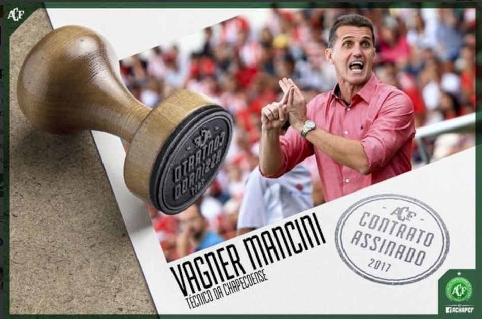 Chapecoense nombra a Vagner Mancini como técnico