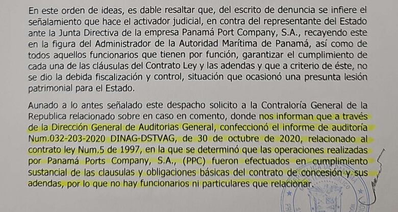 Fiscal anticorrupción no investigó la prórroga, porque la Contraloría le dijo que PPC había cumplido