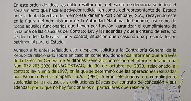 Fiscal anticorrupción no investigó la prórroga, porque la Contraloría le dijo que PPC había cumplido
