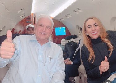 Ricardo Martinelli abandona la embajada de Nicaragua y llega a Colombia; ‘Feliz y contento’, dijo