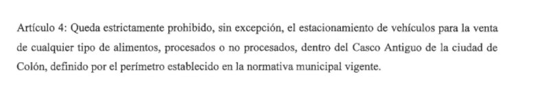 Alcalde de Colón impone reglas más estrictas a los emprendedores de comida