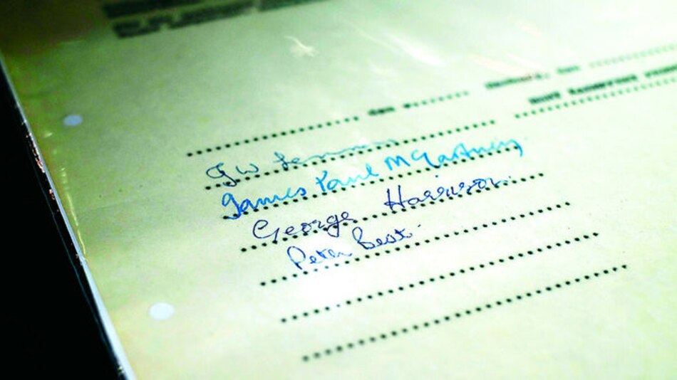 Rematan el primer contrato de Los Beatles