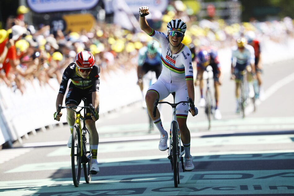 Tour de France: Pogacar derriba el Muro de Bretaña y recupera el maillot amarillo en la etapa 7