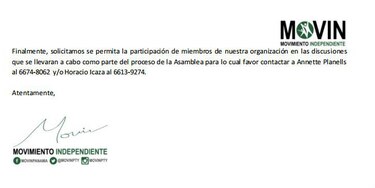 Movin presenta modificaciones al proyecto de reformas de la ley de contrataciones públicas