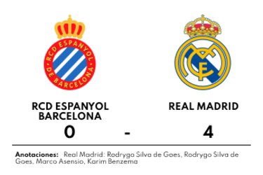 Real Madrid conquista el título tras el 4-0 ante RCD Espanyol Barcelona