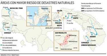 Identifican provincias propensas a deslaves e inundaciones