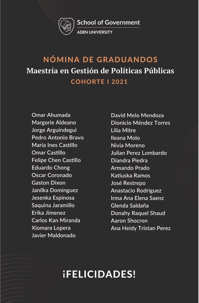 La graduación de miembros del PRD y altos cargos del gobierno de Cortizo que costó $345 mil