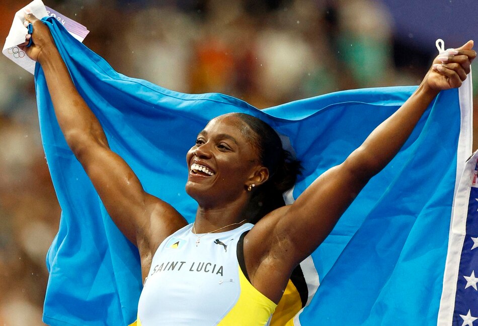 Julien Alfred sorprende y gana oro en los 100 metros, primera medalla olímpica para Santa Lucía