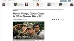 El deceso de Noriega en los medios digitales