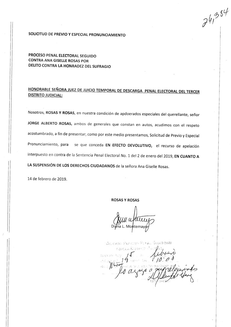 Rechazan recurso a Jorge Alberto Rosas que buscaba dejar fuera de la campaña a Ana Giselle Rosas