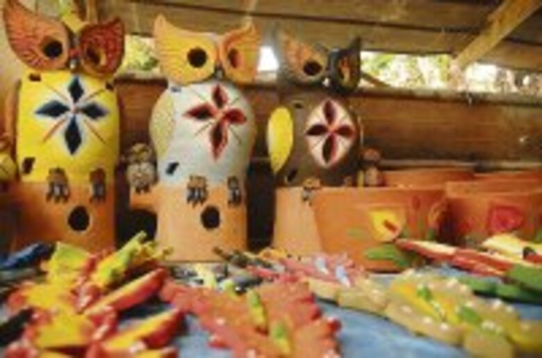 Piezas de arte en barro