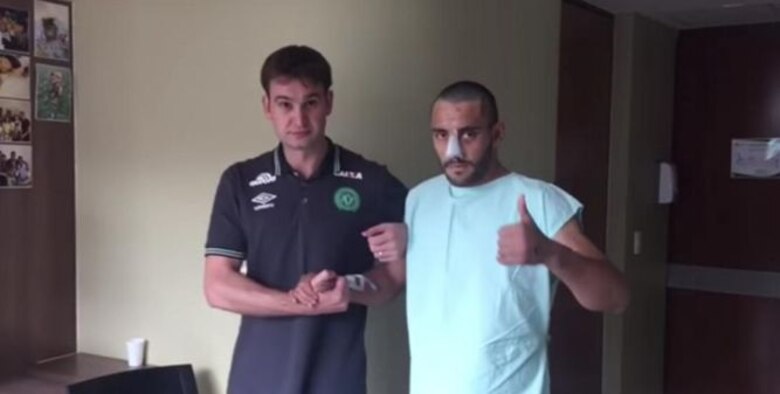 Video: Alan Ruschel, sobreviviente del accidente del Chapecoense, camina y envía un mensaje