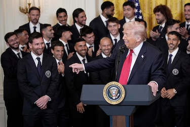 Así fue el encuentro de Trump con Messi: ‘¿Quién es mejor, Pelé o Messi?