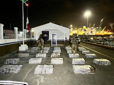 Decomisan 1,420 paquetes con droga en un contenedor que tenía como destino Rusia