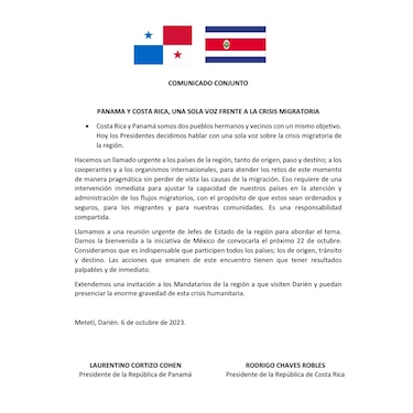 Costa Rica y Panamá piden ayuda urgente para enfrentar la crisis migratoria