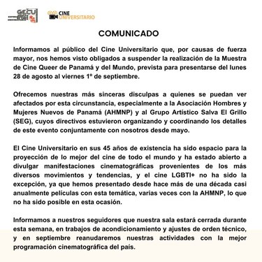Exhibición de cine Lgbtiq+ en la UP es cancelado