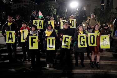 Universitarios chilenos insisten en romper relaciones con Israel con marchas y acampadas