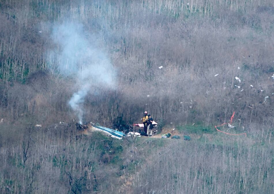 Los fallecidos en el accidente del helicóptero de Kobe
