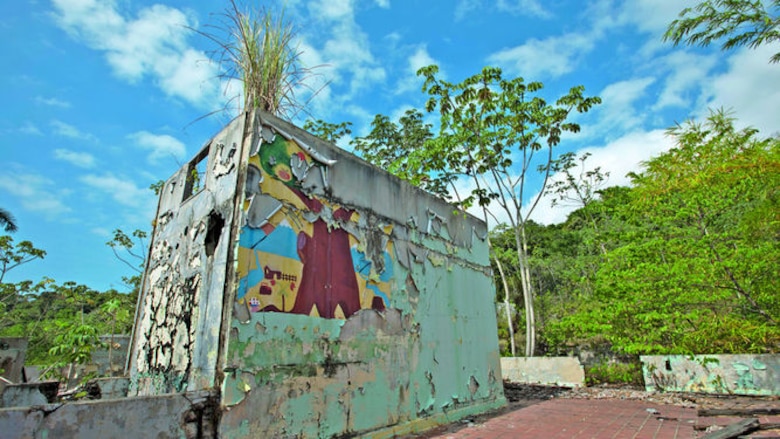 El hospital de Palo Seco en ruinas