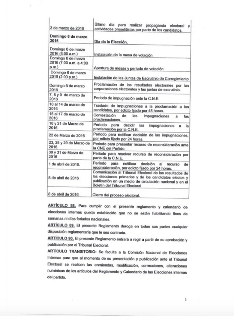 Cambio Democrático pospone elecciones internas para el 6 marzo de 2016