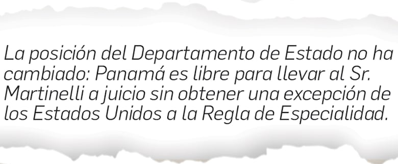 Principio de especialidad no aplica a Ricardo Martinelli: Estados Unidos