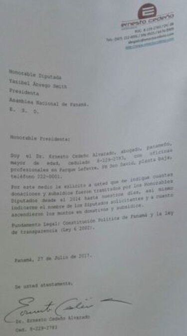 Piden a Yanibel Ábrego información sobre donaciones de diputados
