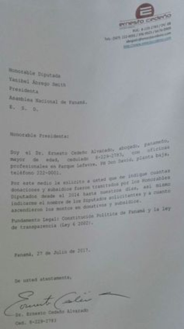 Piden a Yanibel Ábrego información sobre donaciones de diputados