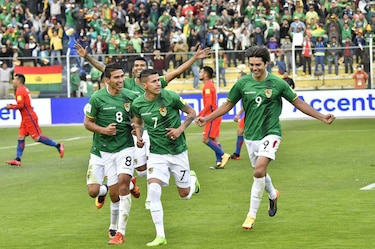 Bolivia vence a Chile 1-0; Colombia y Brasil empatan 1-1