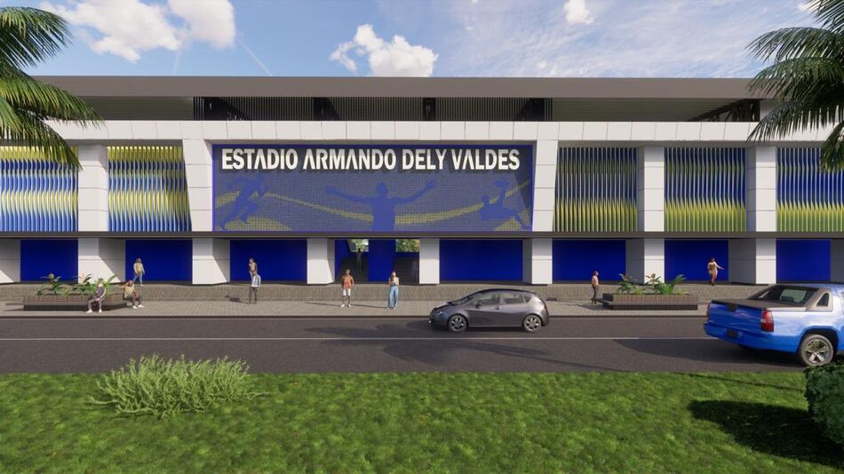 La remodelación del estadio Armando Dely Valdés avanza en un 40%  