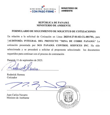 Dos procesos de arbitraje continúan, mientras contrato de auditoría de la mina llega a Contraloría