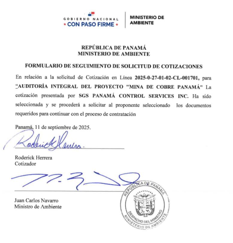 Dos procesos de arbitraje continúan, mientras contrato de auditoría de la mina llega a Contraloría