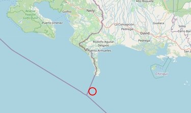Sismo de 5.3 sacude el sur de Puerto Armuelles, Chiriquí