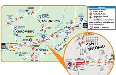 Anuncian cierre en la avenida Domingo Díaz por montaje del puente peatonal de la estación San Antonio