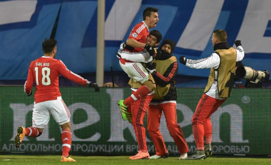 Benfica elimina al Zenit con goles de Gaitán y Talisca