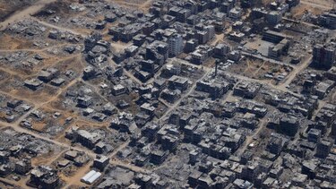 Las imágenes aéreas que muestran la magnitud de la destrucción en Gaza y que el gobierno de Israel no quiere que los periodistas filmen