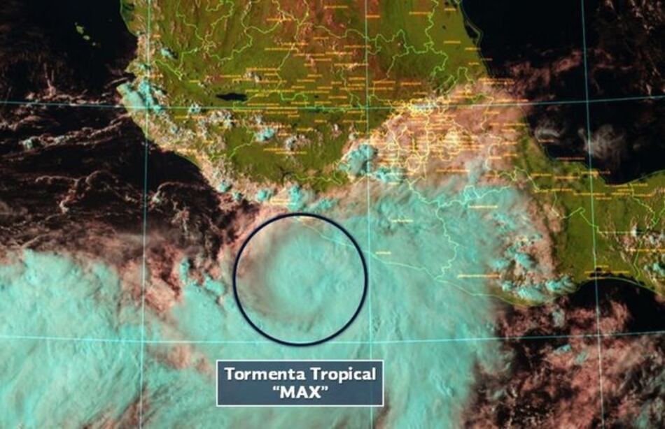 Se forma la tormenta tropical Max en el Pacífico mexicano