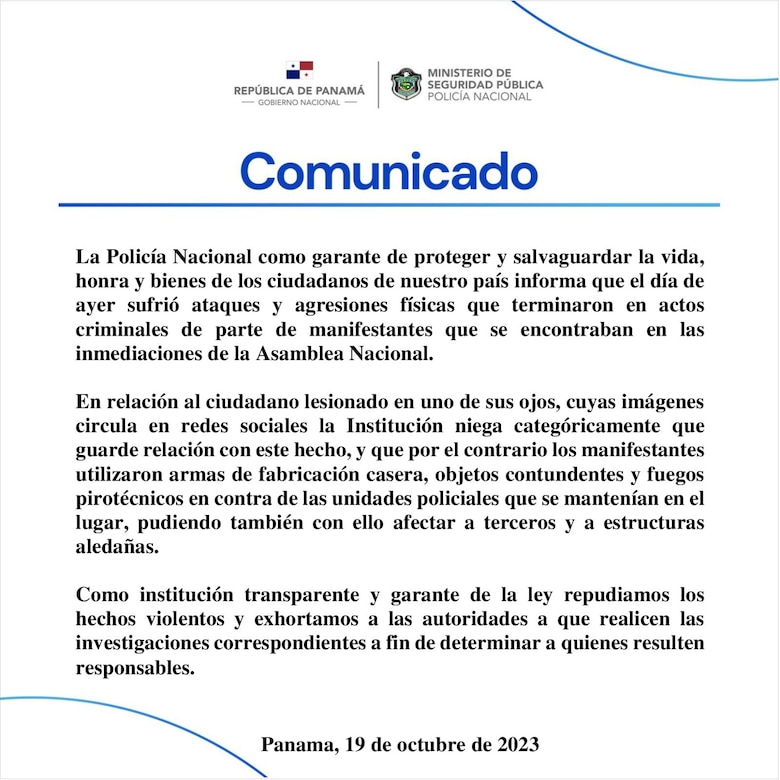 Ministerio Público abre investigación de oficio por agresión sufrida por un fotógrafo durante protestas contra contrato minero
