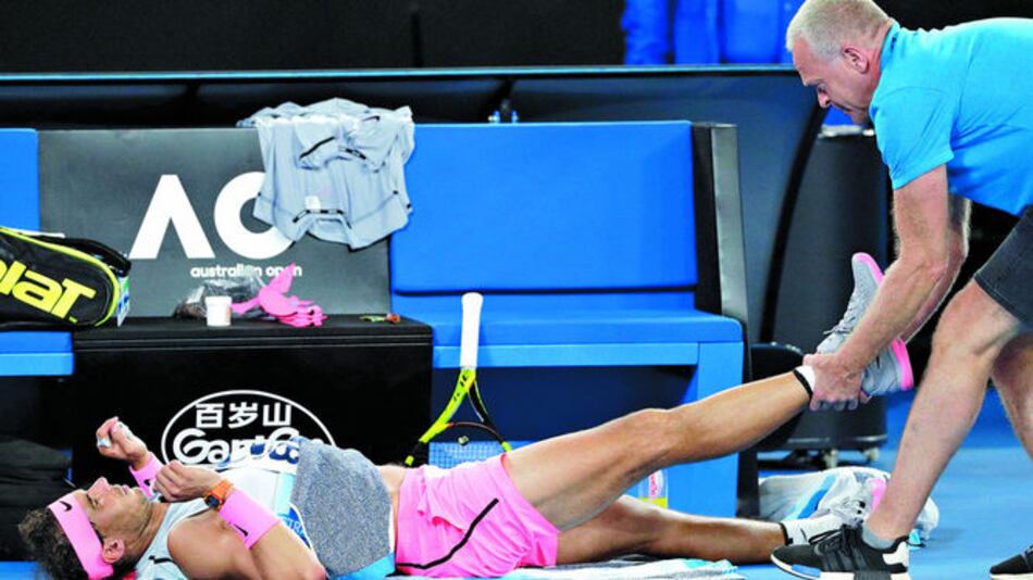 Lesión frena el avance de Nadal