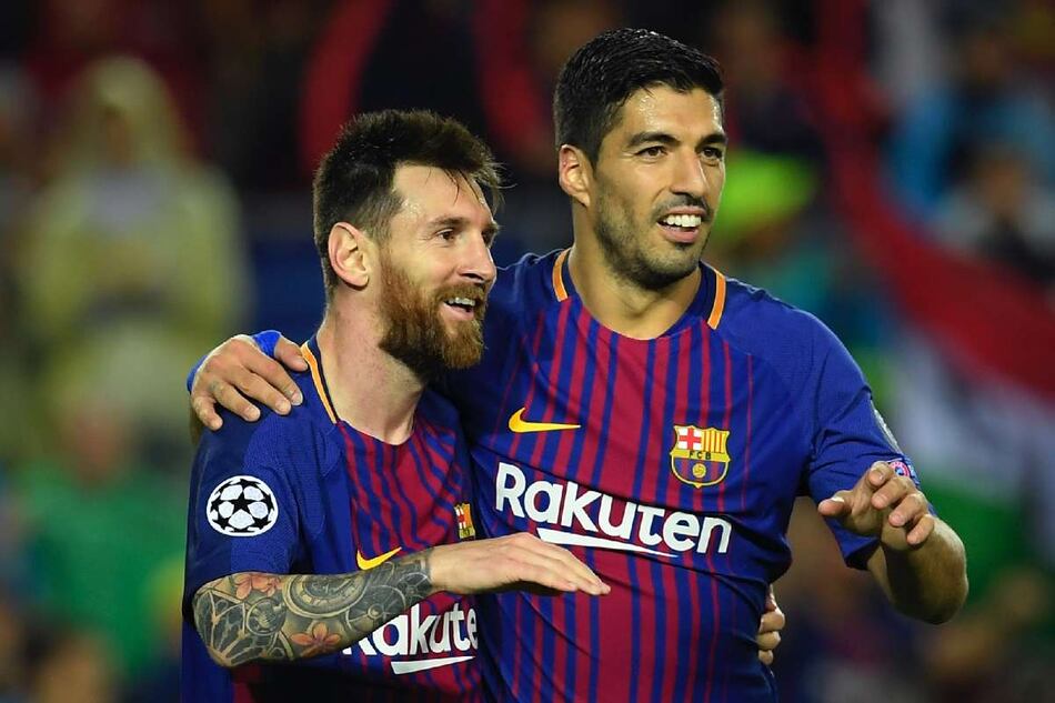 Luis Suárez felicita por videollamada a su amigo Leo Messi