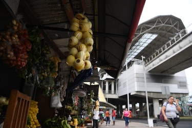 ‘Quesos, plátanos verdes, bolsas de basura’; comerciantes informales se toman los predios del Metro