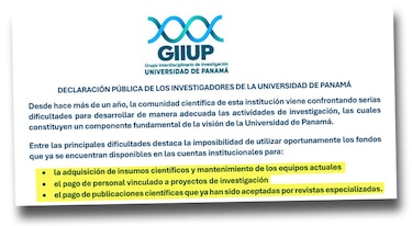 Científicos de la Universidad de Panamá denuncian trabas que frenan los proyectos de investigación