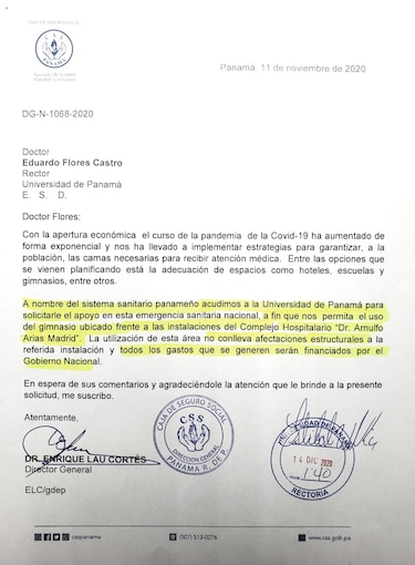 Consejo Académico de la UP analizará solicitud de la CSS de utilizar gimnasio para pacientes con la Covid-19