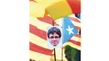Independentistas catalanes protestan ante la Eurocámara