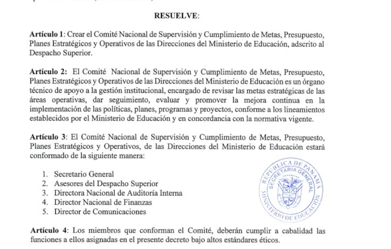Meduca crea comité para supervisar el gasto público y el cumplimiento de metas