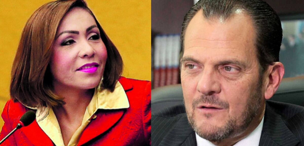 Yanibel Ábrego, presidenta de la Asamblea Nacional y el contralor Federico Humbert.