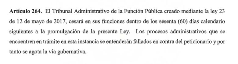 Proponen disolver el Tribunal Administrativo de la Función Pública