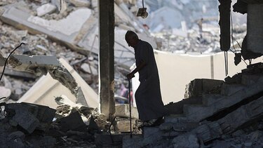 El edificio de Gaza que aún se mantiene en pie y ayuda a contar la historia de la ofensiva de Israel