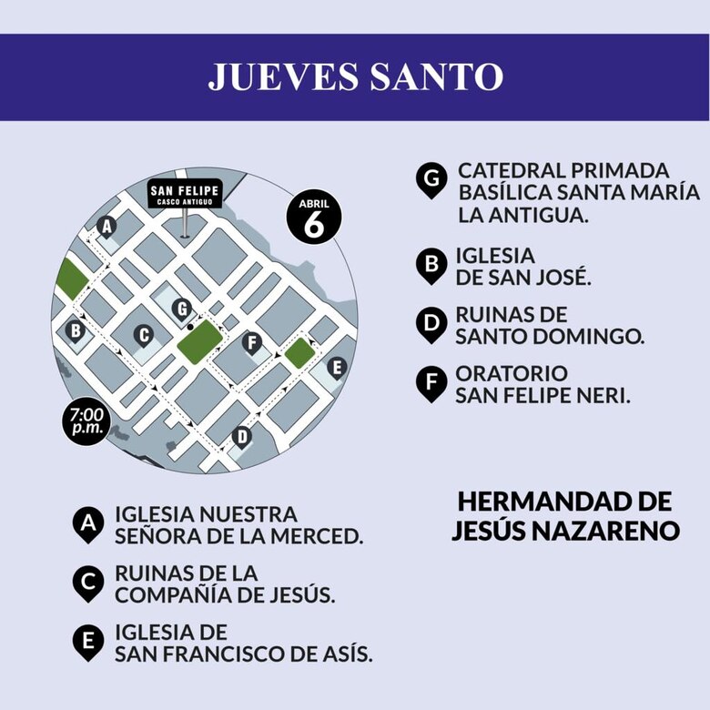 Esta es la agenda de Semana Santa 2023 en el Casco Antiguo