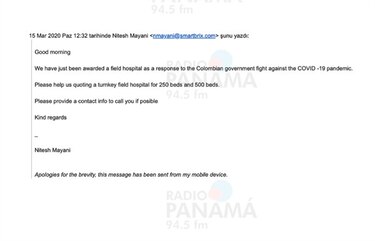 Turmask cotizó para Colombia, pero su oferta terminó en la licitación del hospital de Albrook